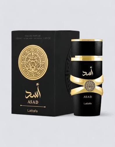 Lattafa Asad Eau de Parfum Spray for Men - Long Lasting Arabic Luxury Fragrance - 100ml (3.4 fl oz)