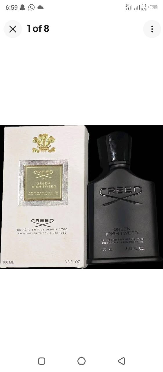 Creed Green Irish Tweed Eau de Parfum Spray for Men 100ml (3.3 fl oz)